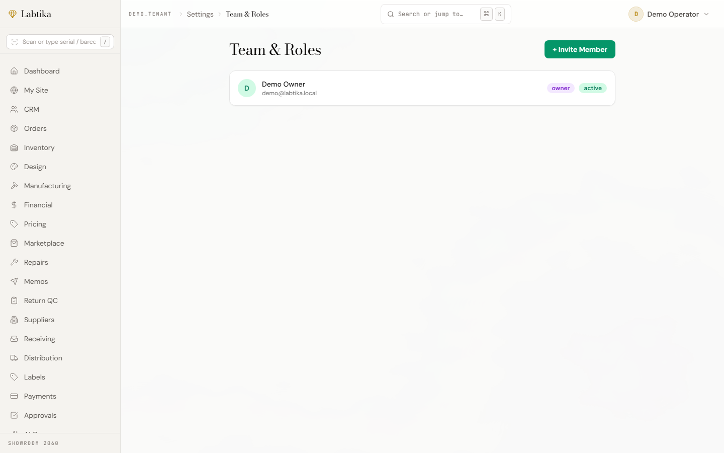 GemHub settings screen