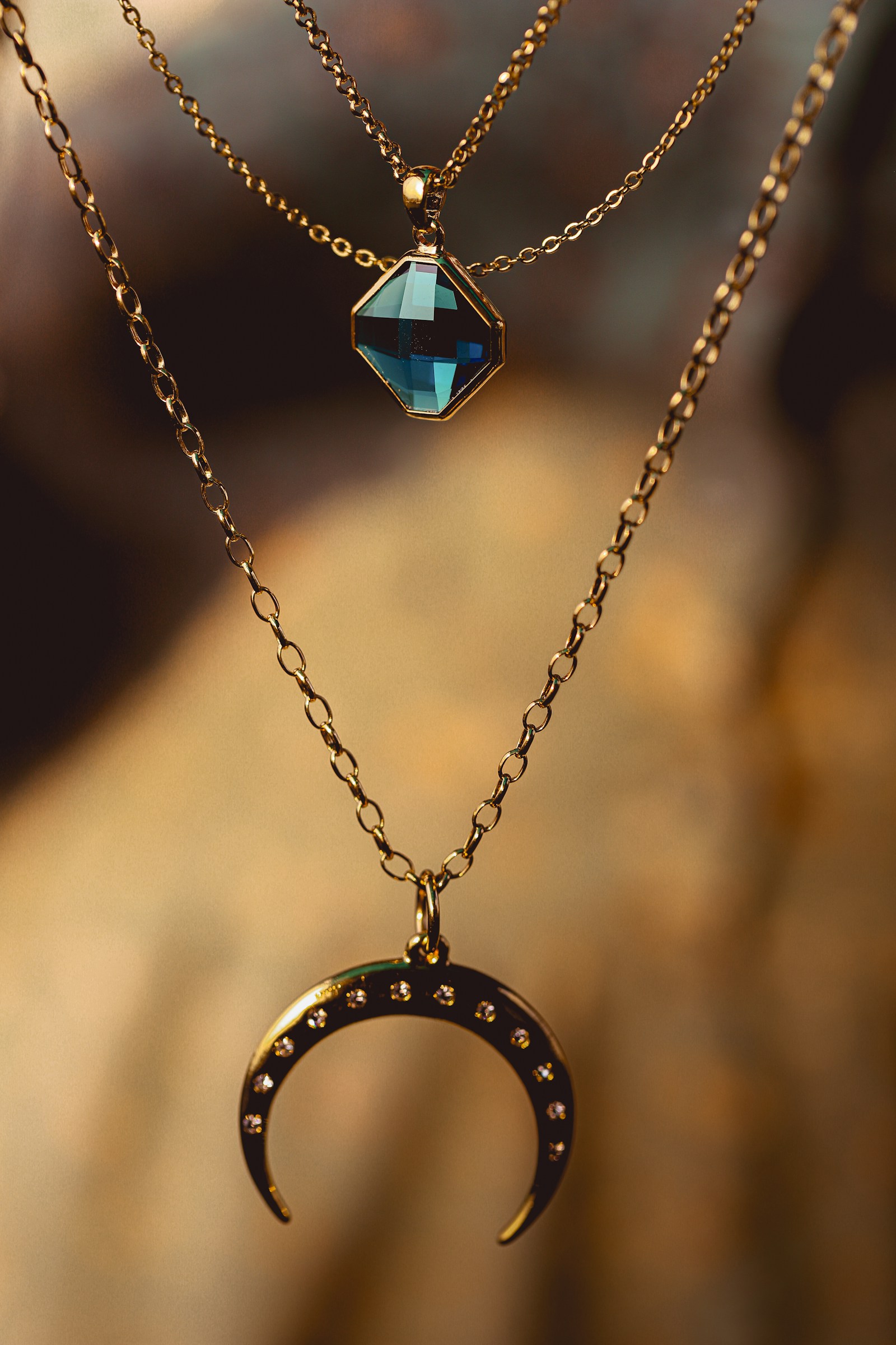 Diamond necklace generated from brand template