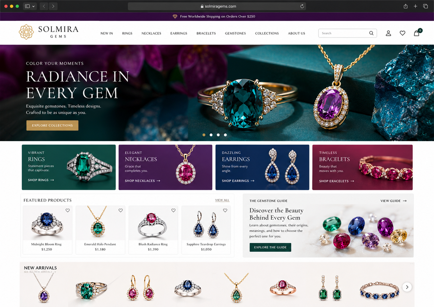 Solmira gem storefront